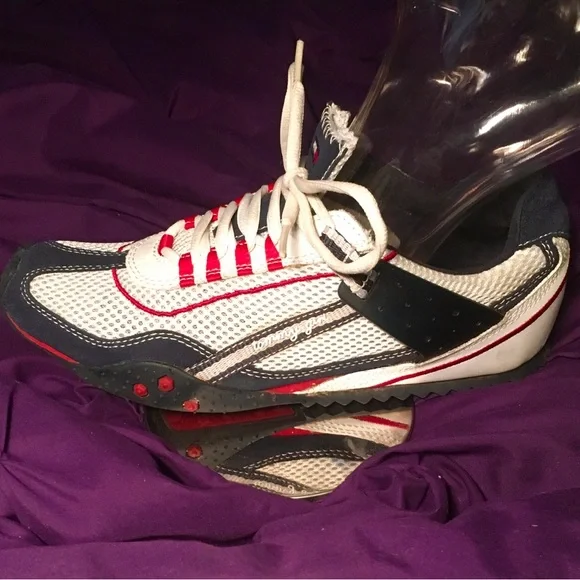 Tommy Hilfiger White and Navy Sneakers - Picture 1 of 6